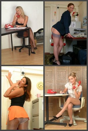 Обложка к Secretary Nylon MILFs. Vol-4 (2017)