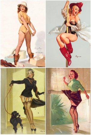 Обложка к Gil Elvgren. Pin-up рисунки